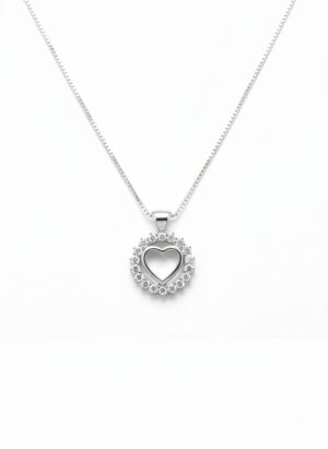 CORDÃO CORAÇÃO C/ ZIRCÔNIA - 35645